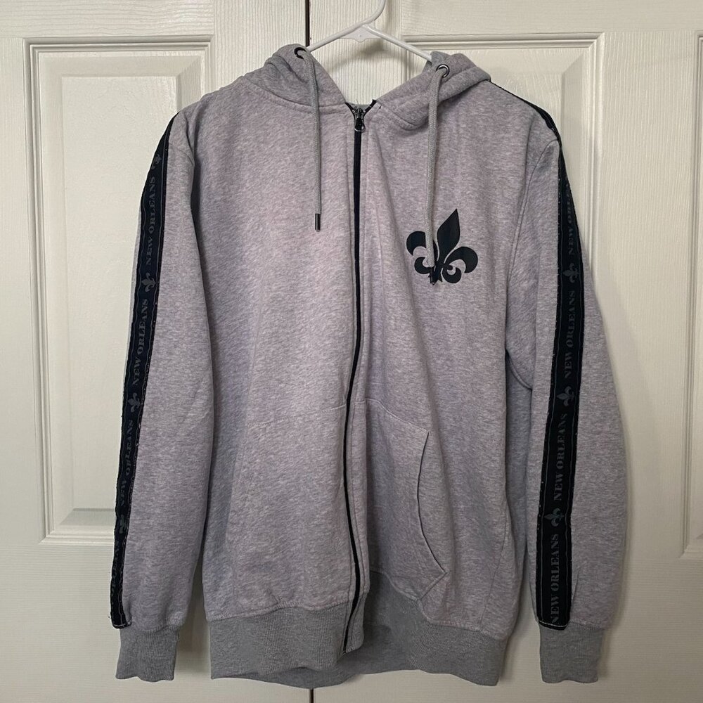 New Orleans Bourbon St Saints Zip Up Hoodie